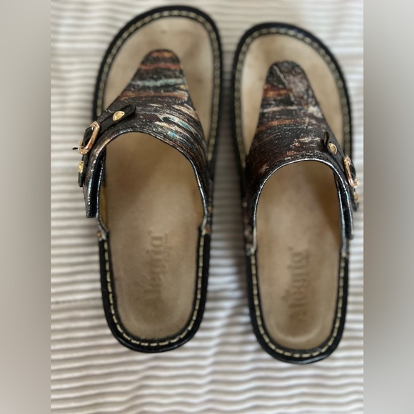 Alegria Vanessa Flip Flops Thong Sandals Womens US 8 EU 38 Metallic Van252 - Picture 8 of 8